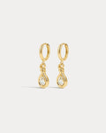Georgia Stone Knot Hoops - Gold