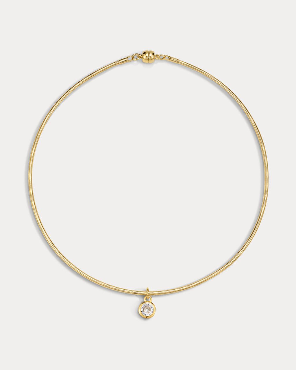 Georgia Stone Omega Necklace - Gold