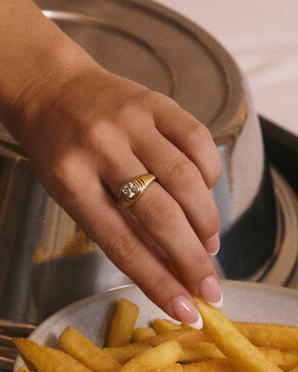 Georgia Stone Signet Ring - Gold — alternate view