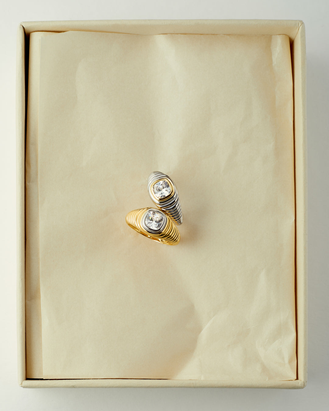 Georgia Stone Signet Ring - Silver — detail view
