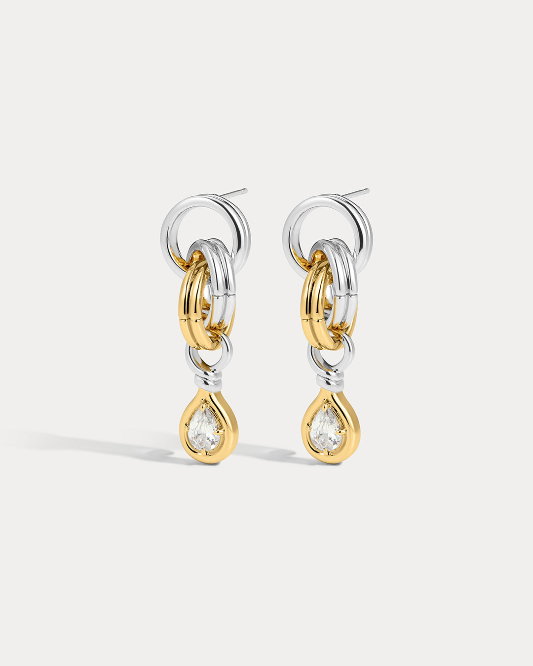 Georgia Stone Twisted Studs - Silver - Earrings