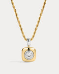 Luna Bezel Pendant Necklace - Gold
