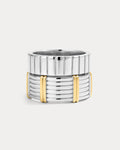 Luna Bezel Ring Set - Silver