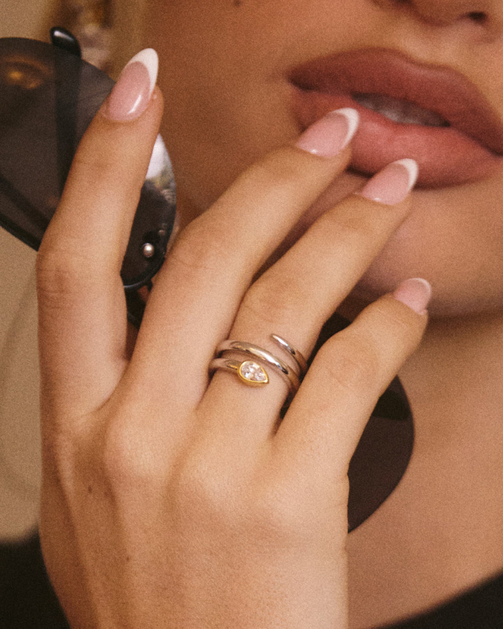Marais Coil Ring - Silver — another angle