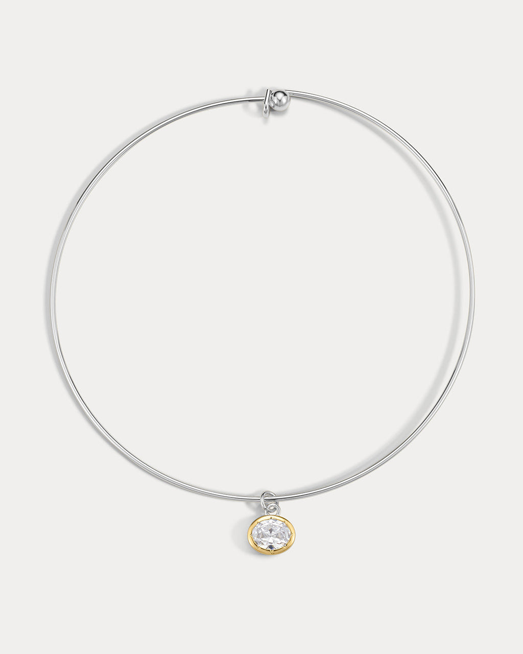 Marais Pendant Wire Necklace - Silver