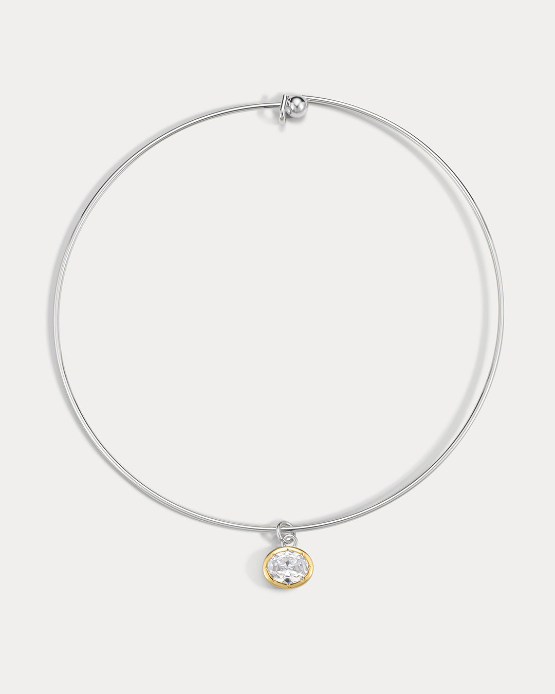 Marais Pendant Wire Necklace - Silver