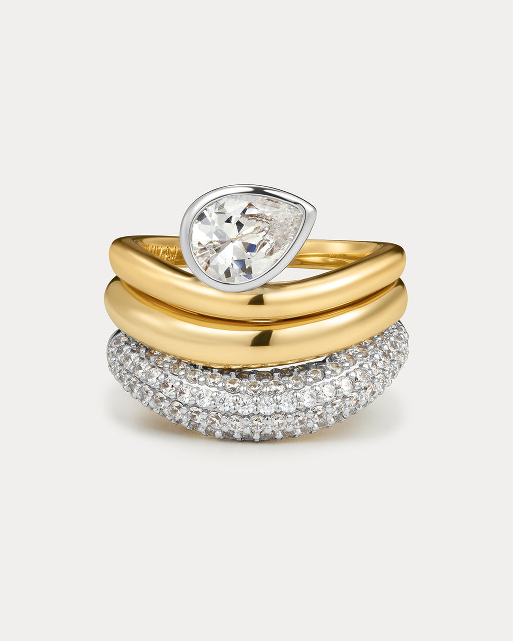 Marais Wave Ring Set - Gold