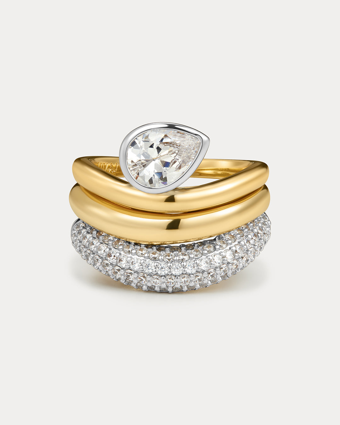 Marais Wave Ring Set - Gold