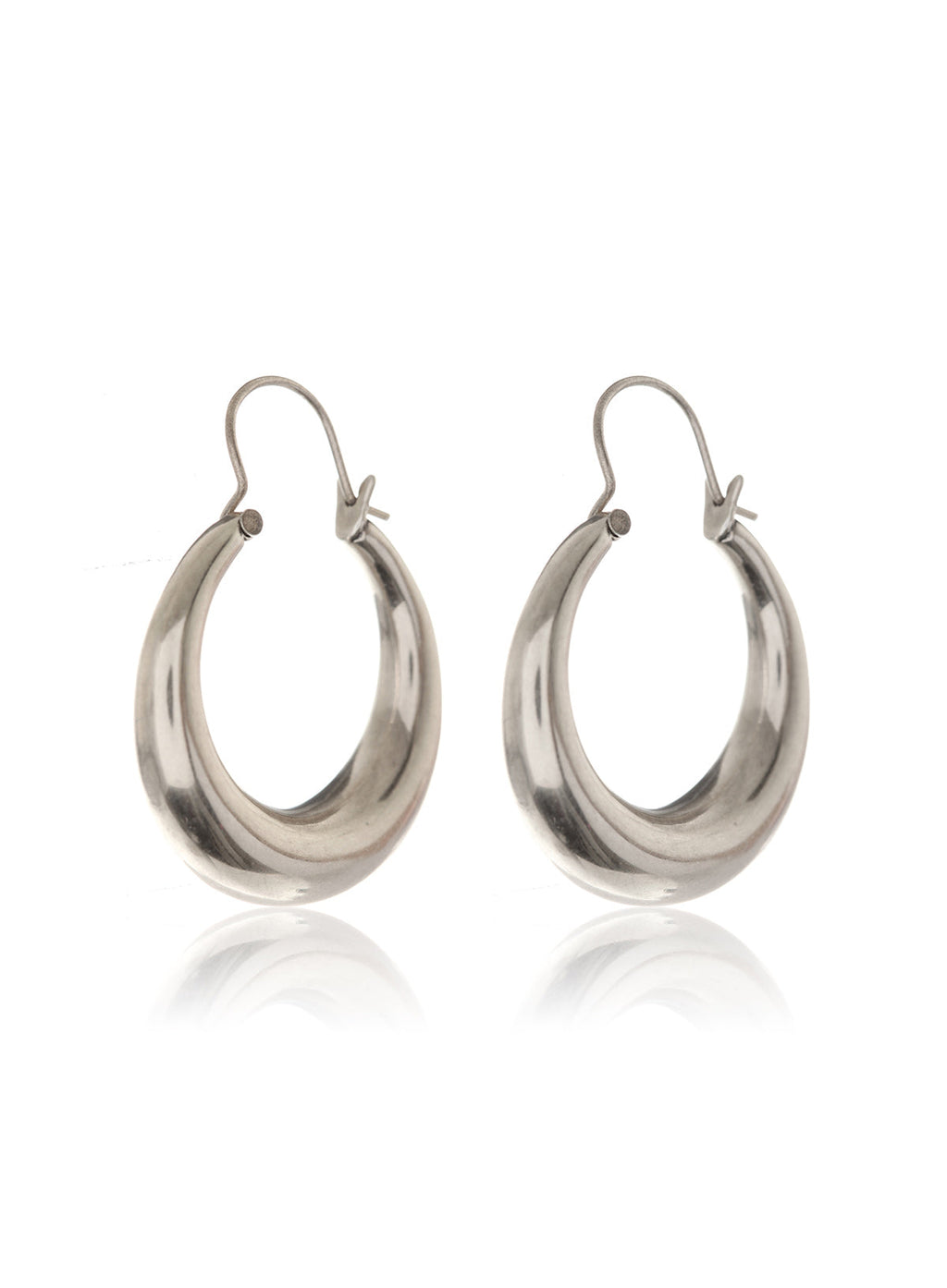 Martina Tube Hoops - Silver