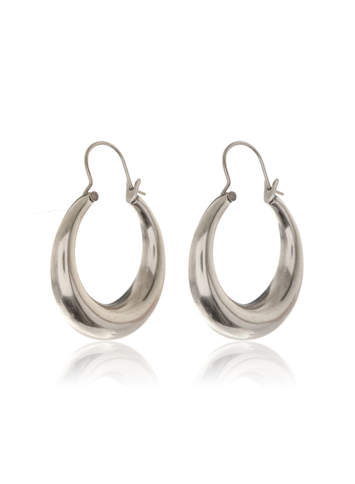 Martina Tube Hoops - Silver