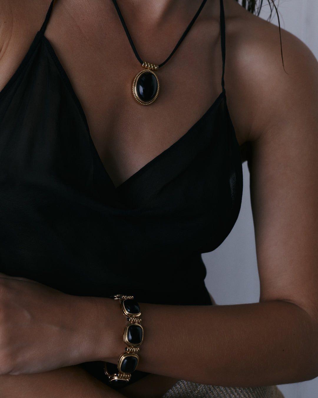 Midnight Mesa Beaded Bracelet - Gold — alternate view