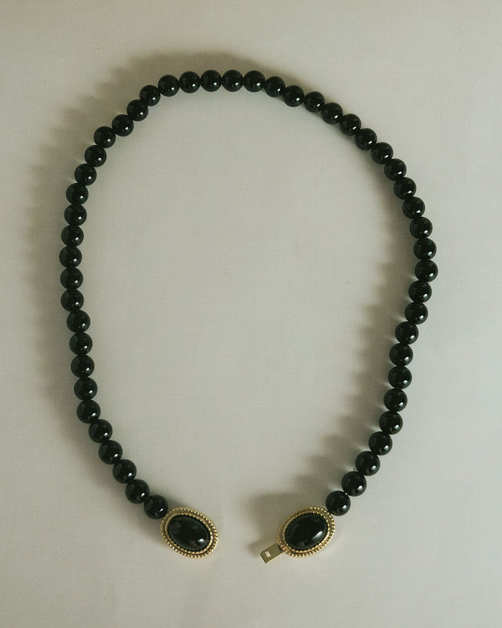 Midnight Mesa Beaded Necklace - Silver in Gold — another angle