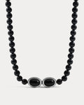 Midnight Mesa Beaded Necklace - Silver