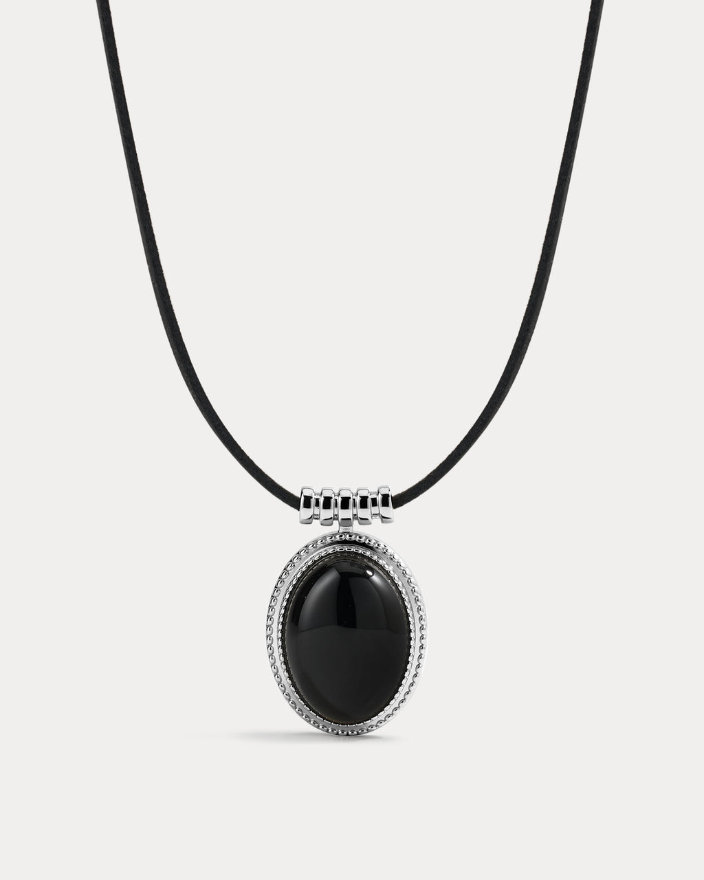 Midnight Mesa Cord Necklace - Silver