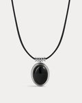 Midnight Mesa Cord Necklace - Silver