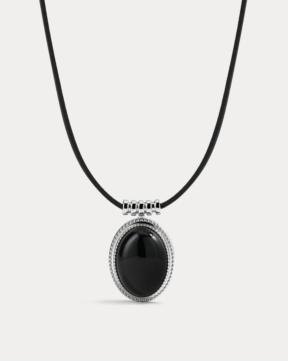 Midnight Mesa Cord Necklace - Silver