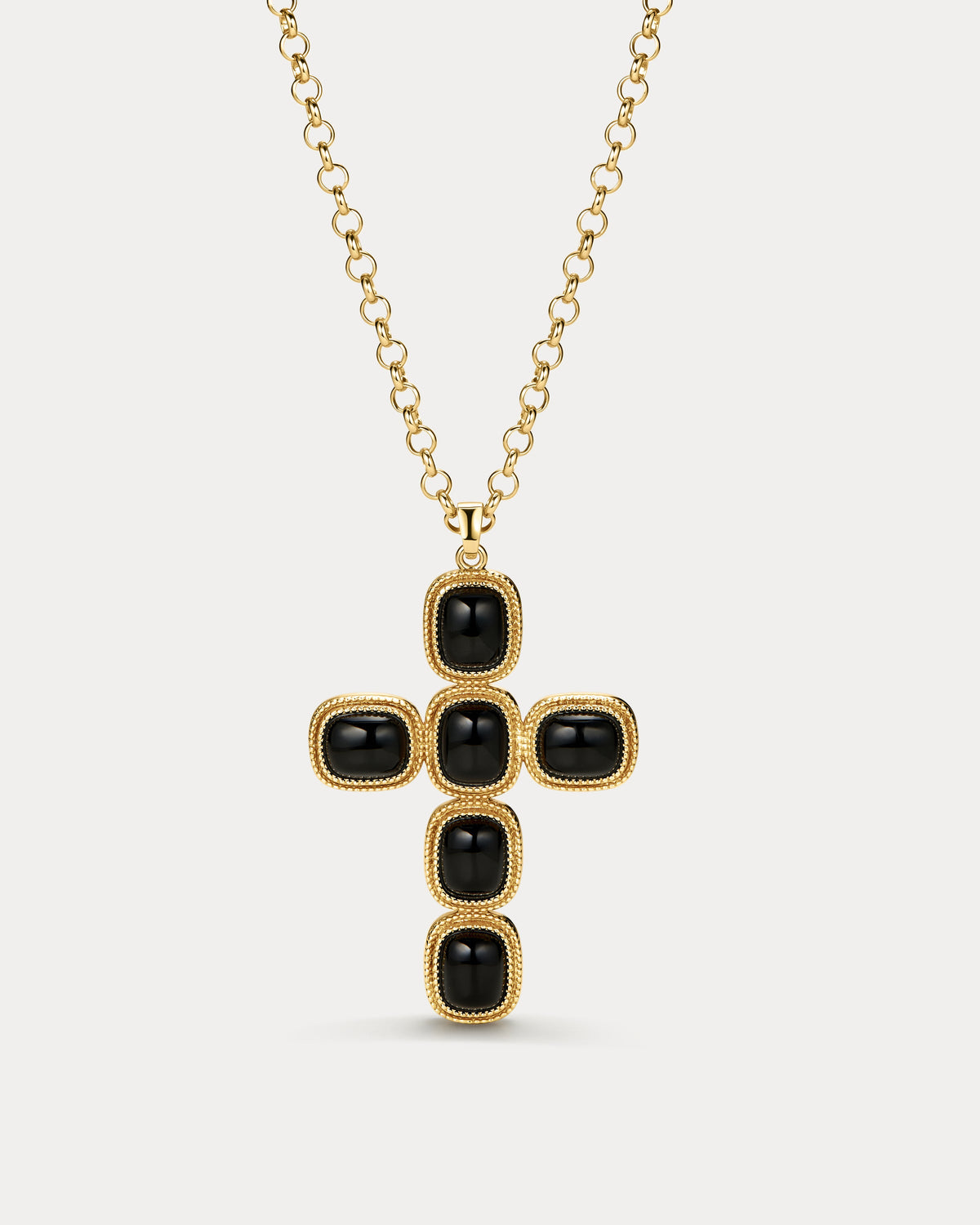 Midnight Mesa Cross Necklace - Gold