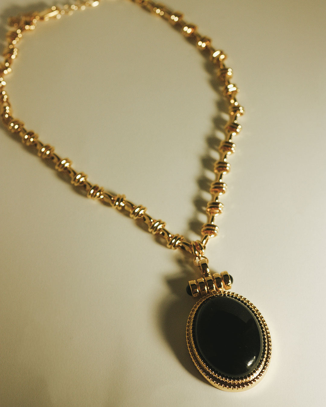 Midnight Mesa Pendant Necklace - Gold — detail view