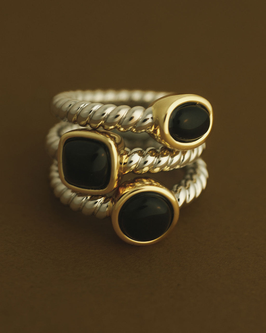 Midnight Mesa Ring Set - Silver — alternate view