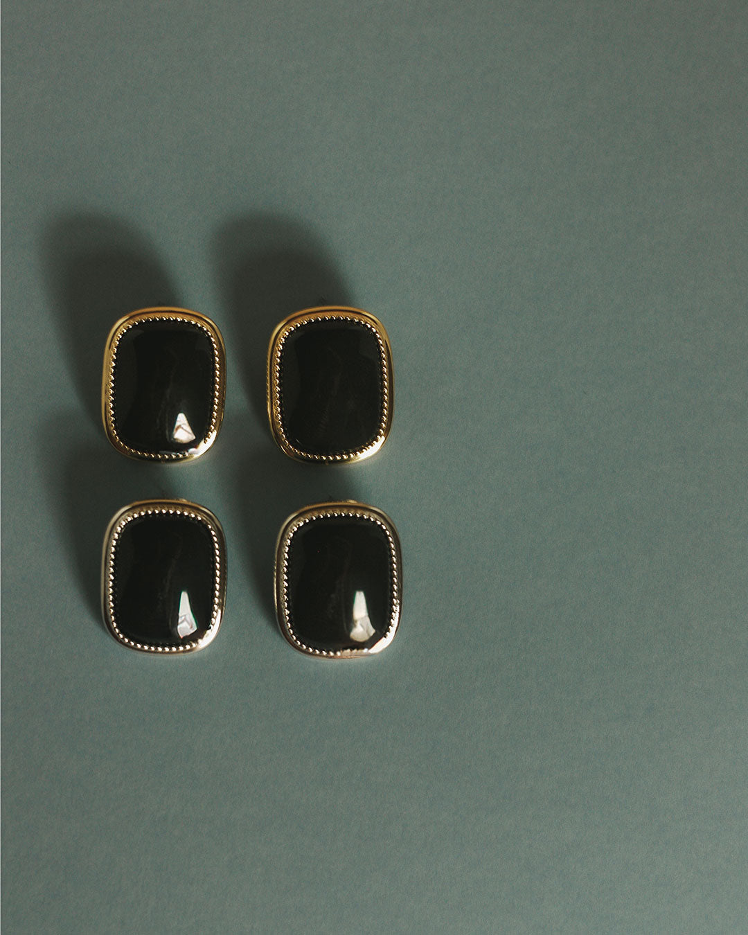 Midnight Mesa Statement Studs - Silver - Earrings — detail view