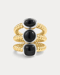 Midnight Mesa Ring Set - Gold