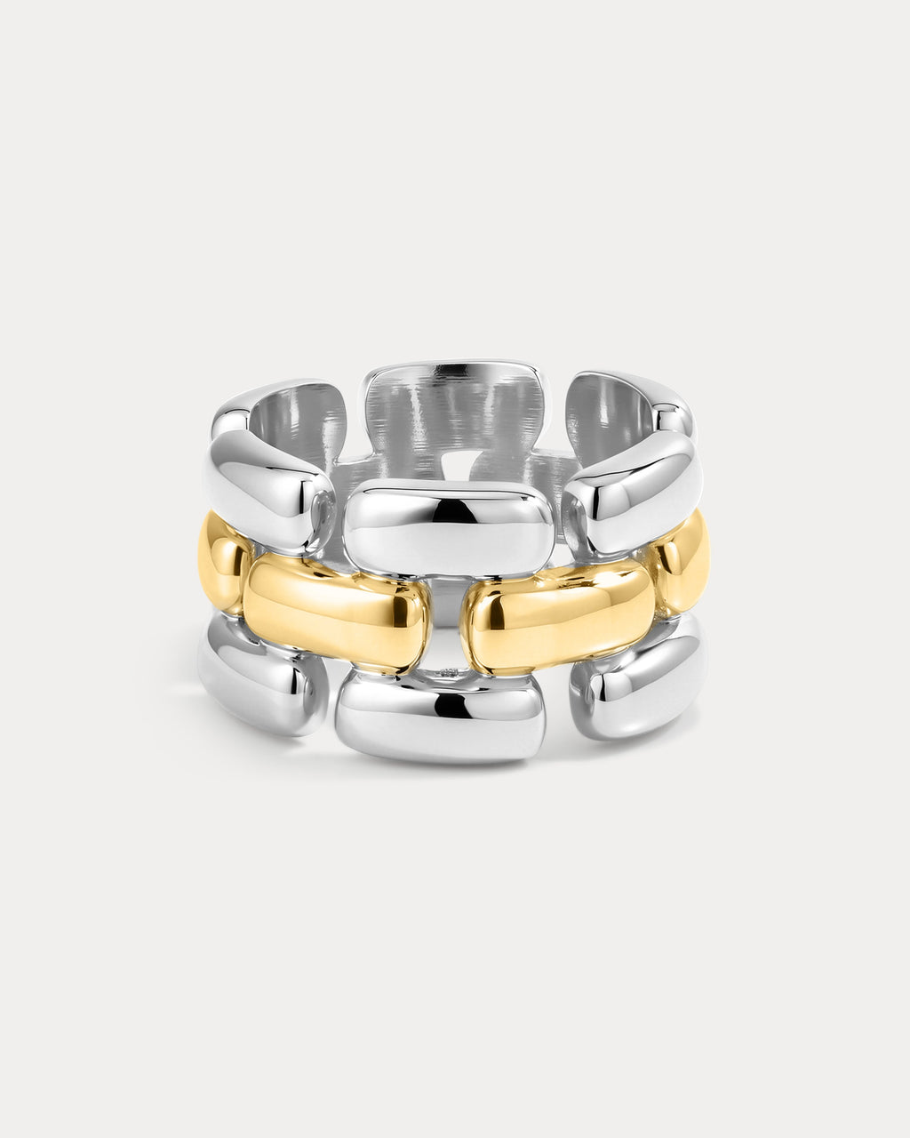 Noir Link Ring - Silver