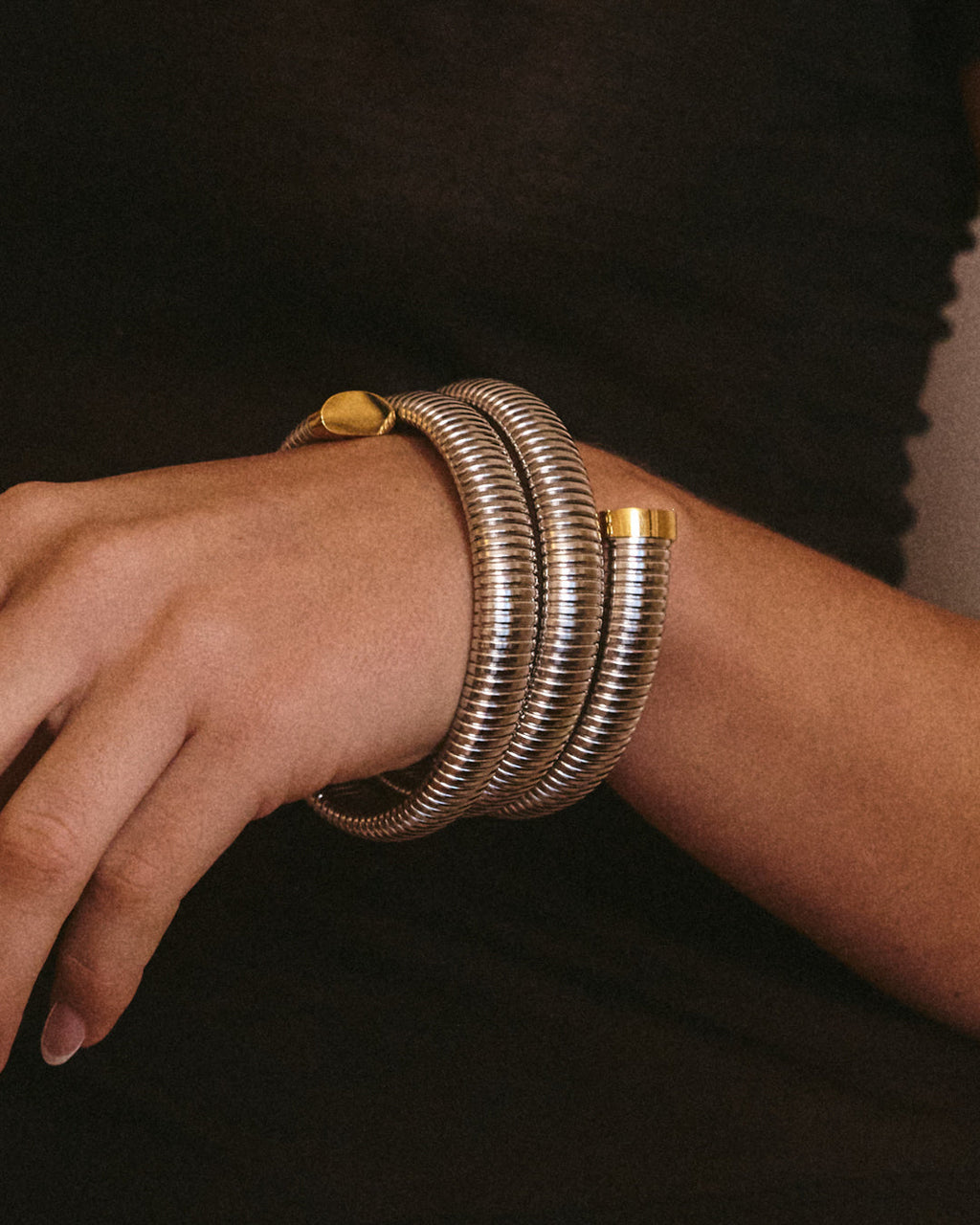 Palais Flex Snake Chain Bracelet - Silver — detail view