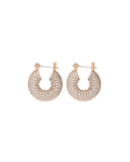 Pavé Mini Donut Hoops - Rose Gold