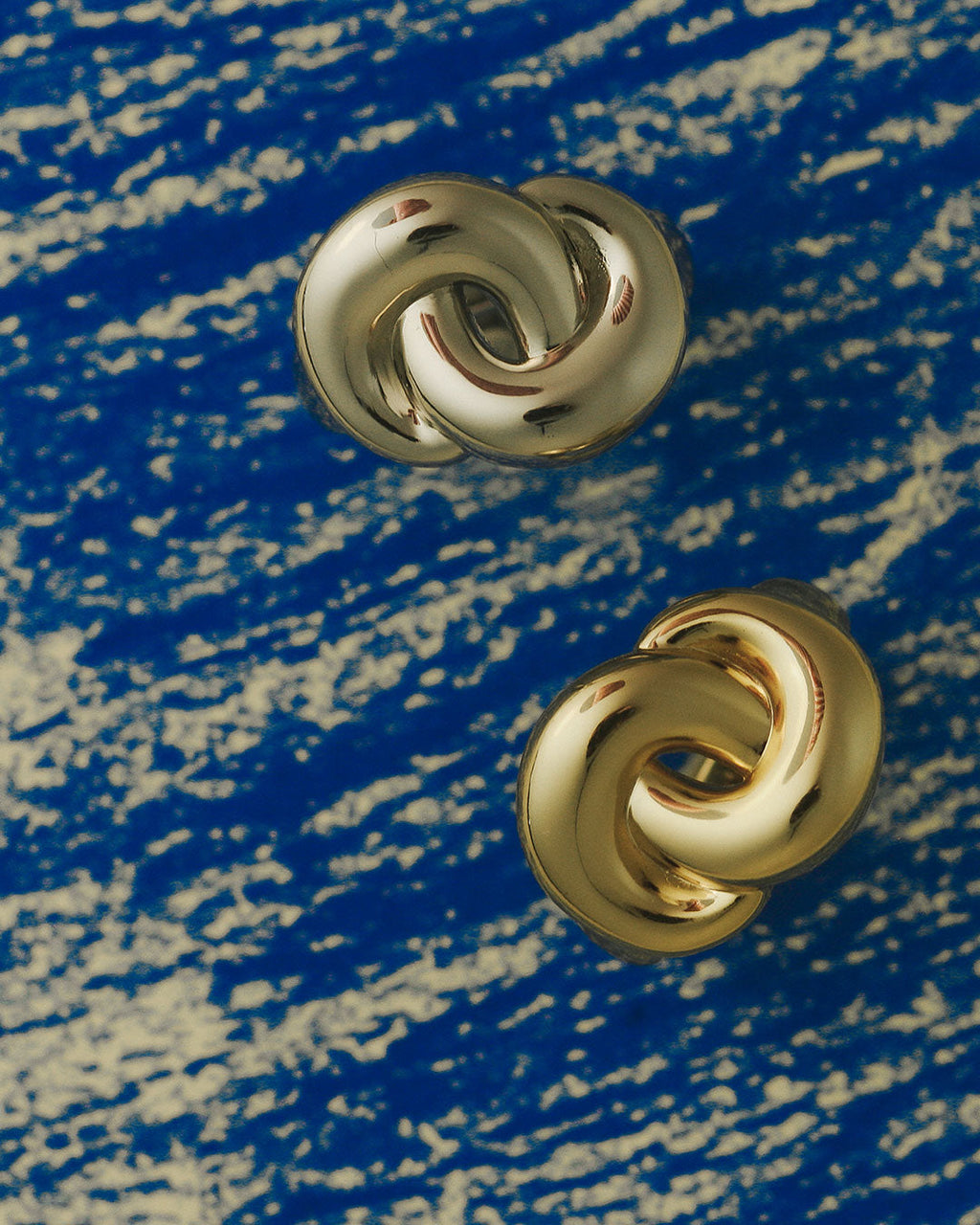 Solstice Knot Studs - Gold - Earrings — detail view