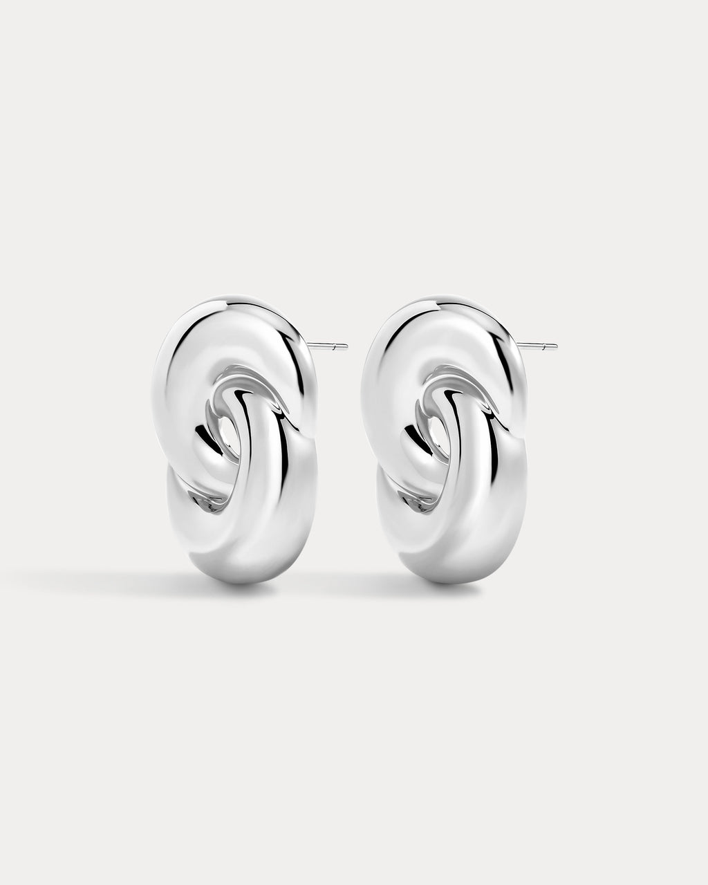 Solstice Knot Studs - Silver - Earrings