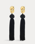 Solstice Knot Tassel Earrings - Gold