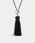Solstice Knot Tassel Necklace - Silver
