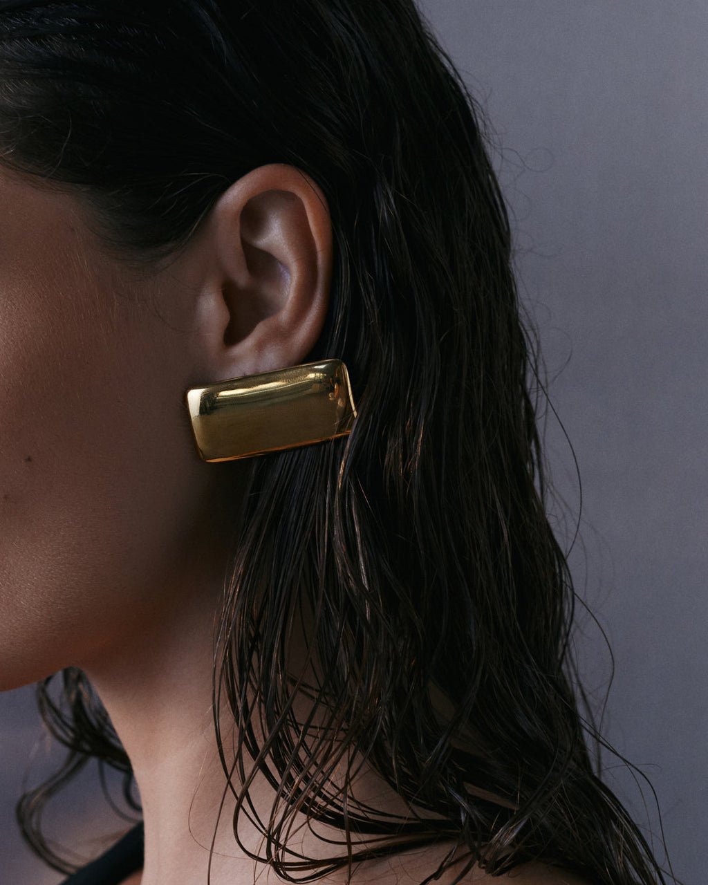 Solstice Metal Studs - Gold - Earrings — alternate view