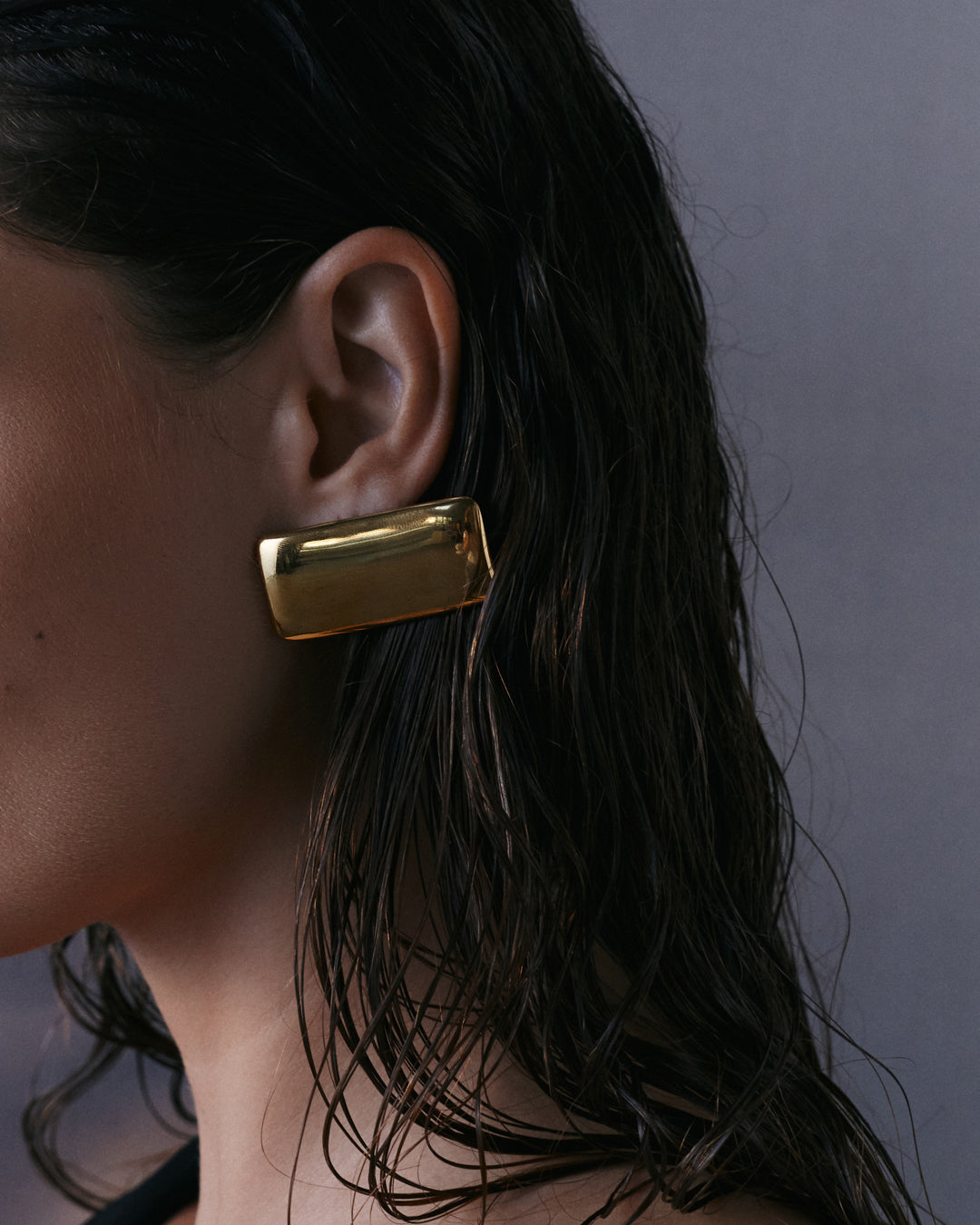Solstice Metal Studs - Gold - Earrings — alternate view