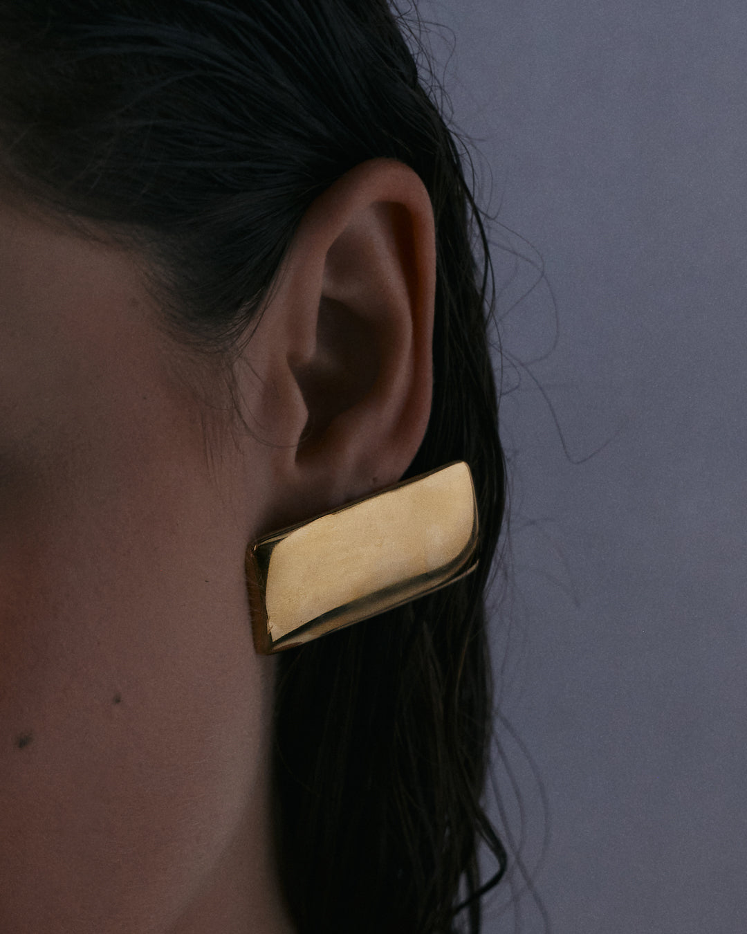 Solstice Metal Studs - Gold - Earrings — detail view