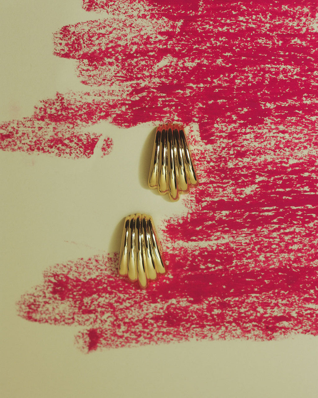 Sundown Statement Studs - Gold - Earrings — alternate view