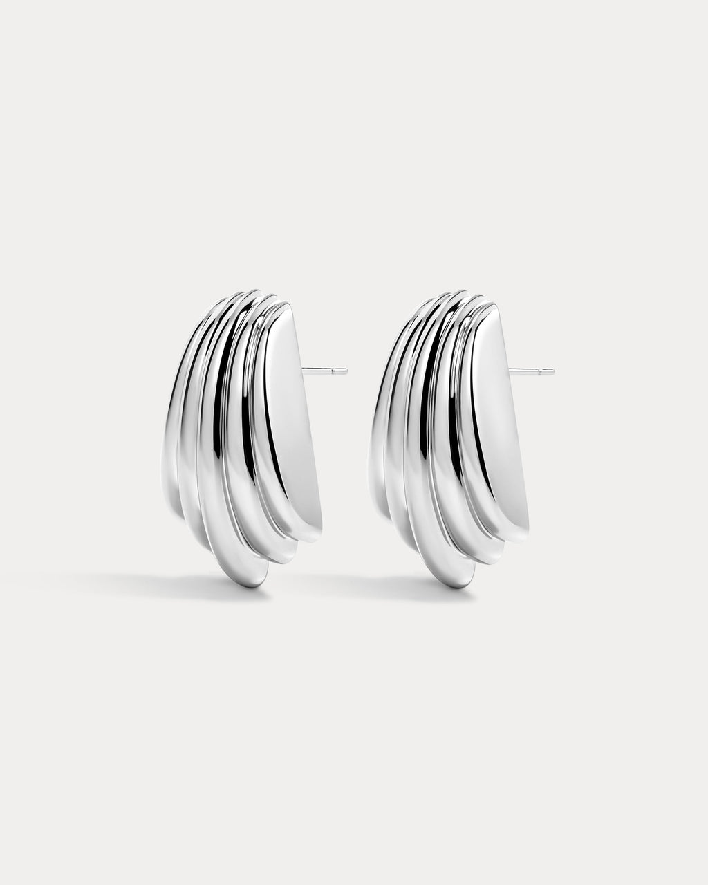Sundown Statement Studs - Silver - Earrings
