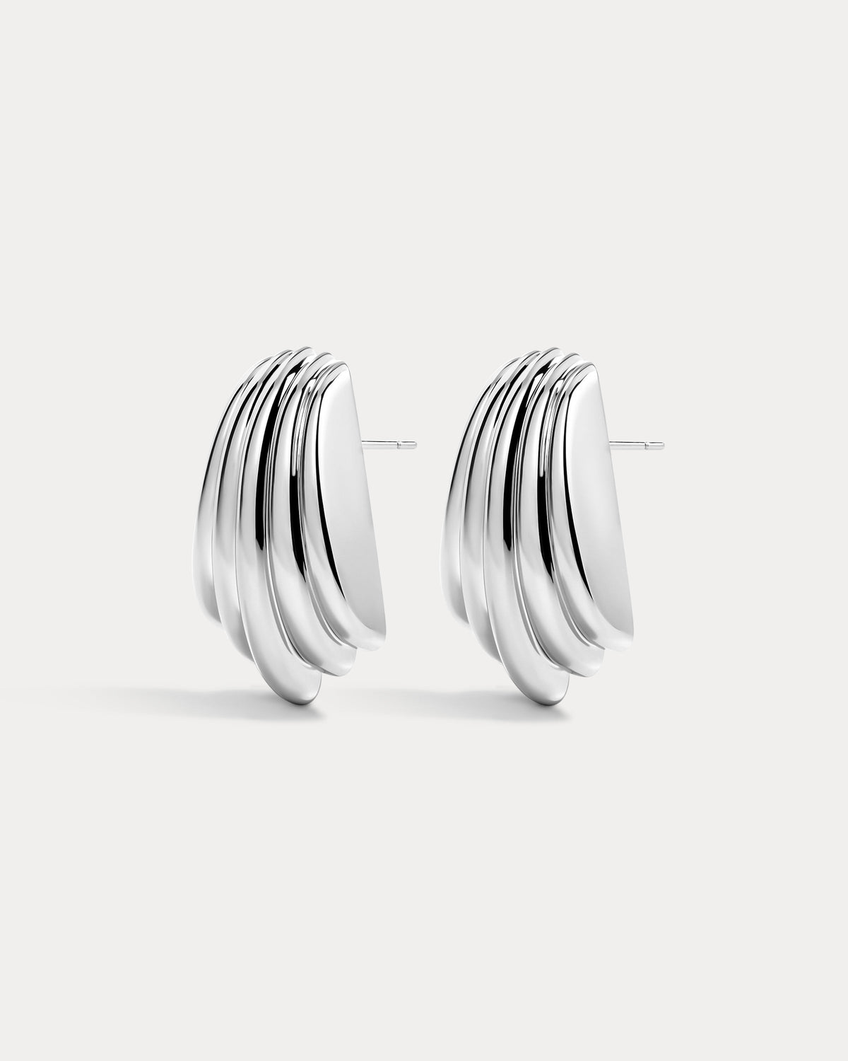 Sundown Statement Studs - Silver - Earrings
