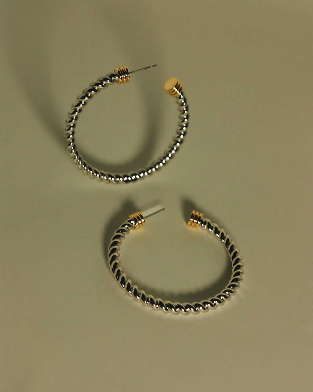XL Sierra Rope Hoops - Silver — alternate view