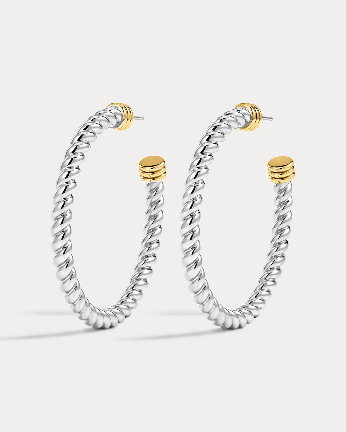 XL Sierra Rope Hoops - Silver