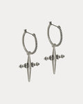 Cross Hoops - Silver