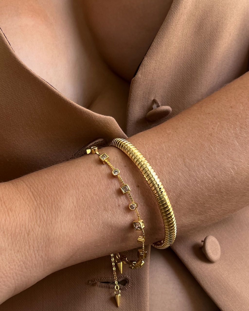 Mini Flex Snake Chain Bracelet - Gold — alternate view