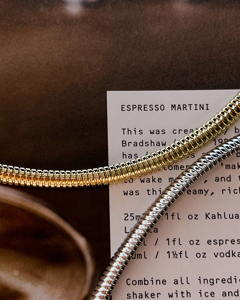 Mini Flex Snake Chain Necklace - Gold — alternate angle