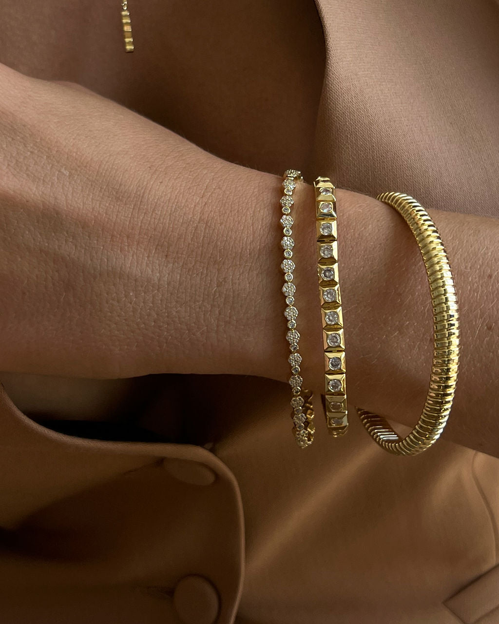 Mini Flex Snake Chain Bracelet - Gold — alternate view 2