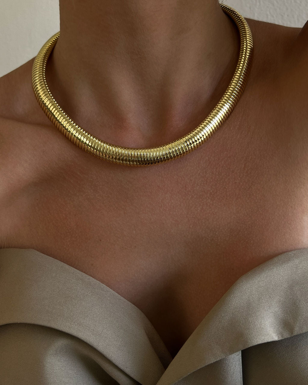 Flex Snake Chain Necklace - Gold — alternate view