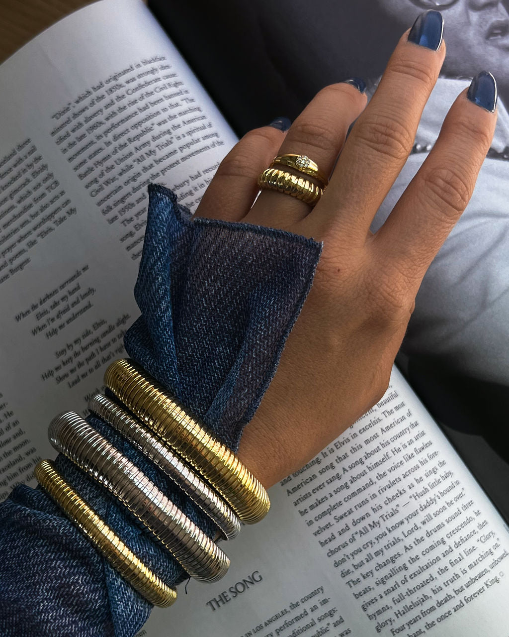 Flex Snake Chain Bracelet - Silver — alternate view 2