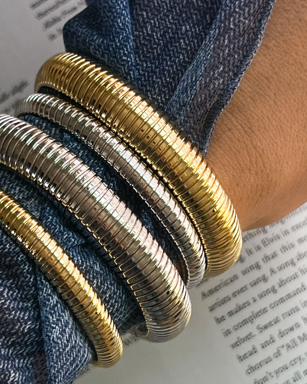 Mini Flex Snake Chain Bracelet - Silver — alternate view