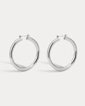 Amalfi Tube Hoops - Silver