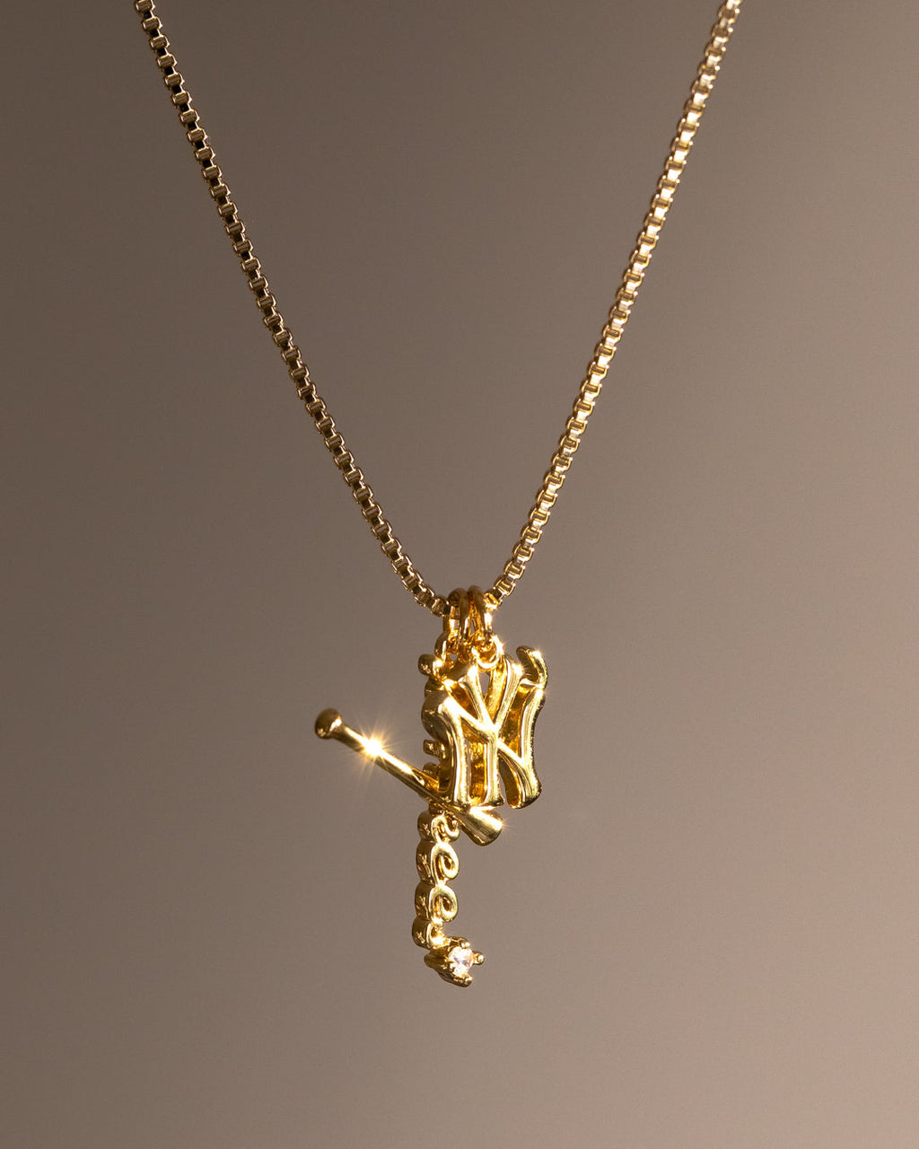MLB Layered Nameplate Necklace — alternate angle