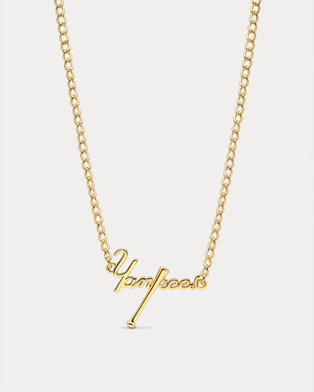 MLB Nameplate Necklace in Gold — alternate view 2